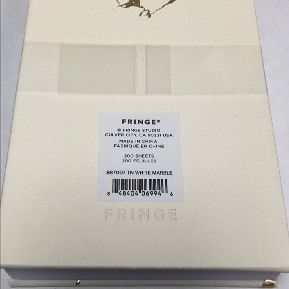 Fringe White & Gold Marble Notepad - Picture 4 of 4